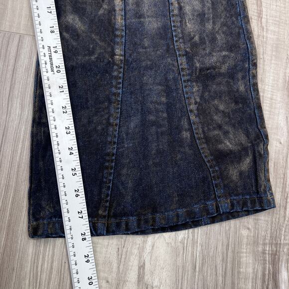 Projectisr XIFHEVIL Layered Paneled Robotic Mens Wide-Leg Jeans Size L (W30 L28) - Picture 8 of 16